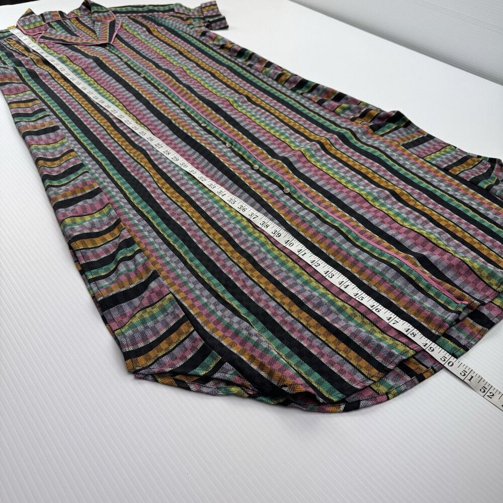 Anthropologie Striped Cover Up Shirt Dress XS Boho Resort Beach Lightweight - Picture 6 of 8